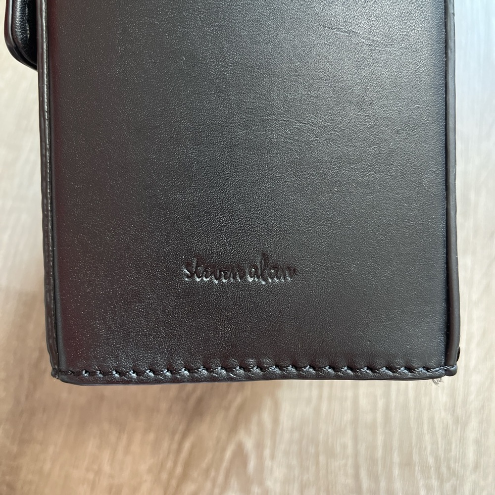 Steven Alan Meryl Cow Leather Crossbody Camera Box Bag Purse In Black - Picture 2 of 11